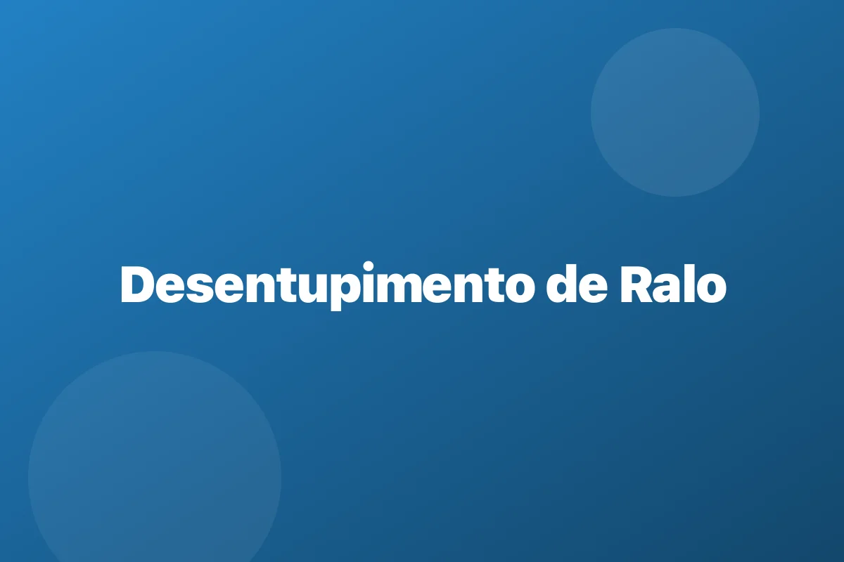 Desentupimento de ralo em Colombo – escoamento garantido