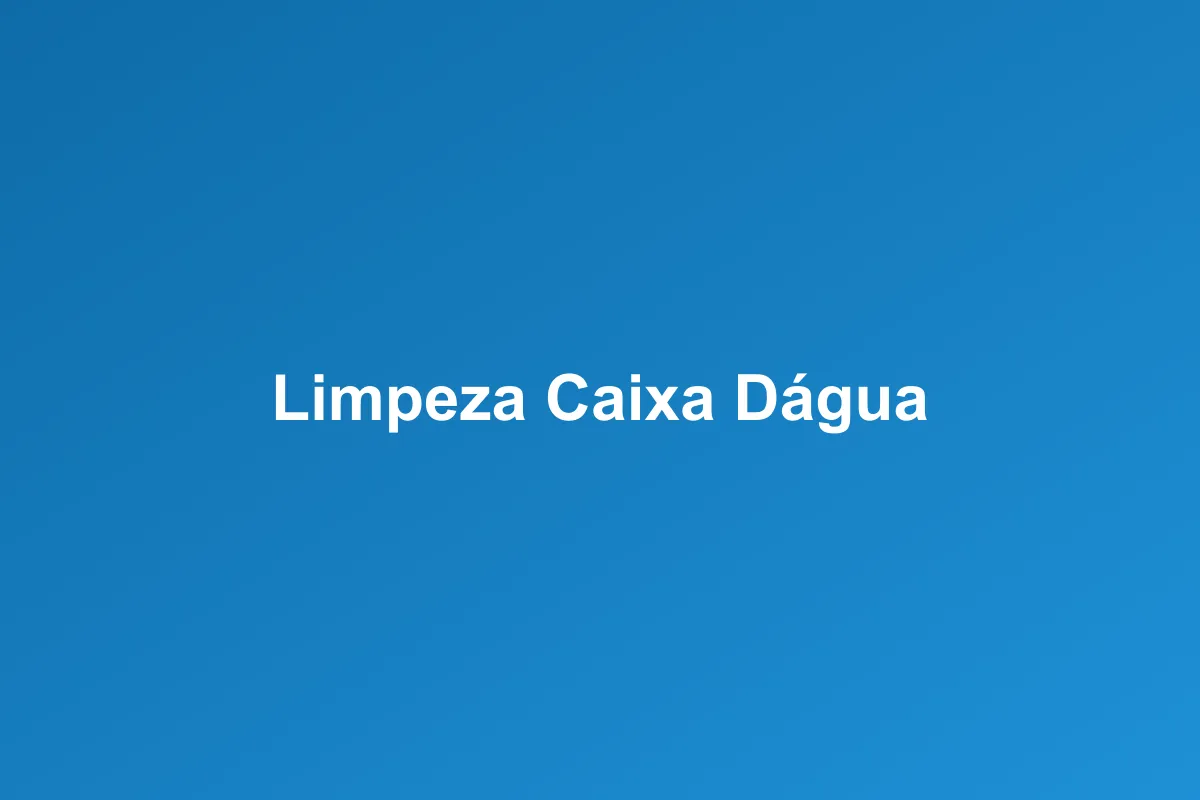 Limpeza de caixa d'água em Colombo